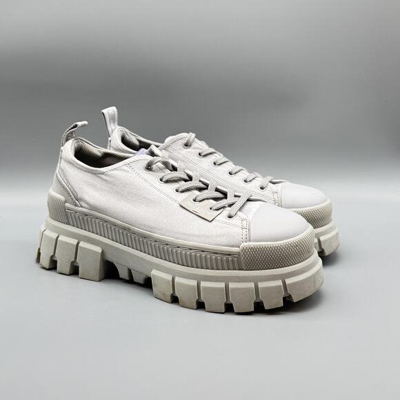 Palladium Shoes Womens 6.5 Gray Revolt Pallashock Canvas Chunky Platform Sneaker - Picture 2 of 13